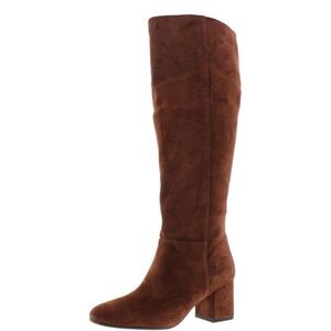 Via Spiga Womens Mellie Brown Suede Pull On Knee-High Boots Heels NWOB